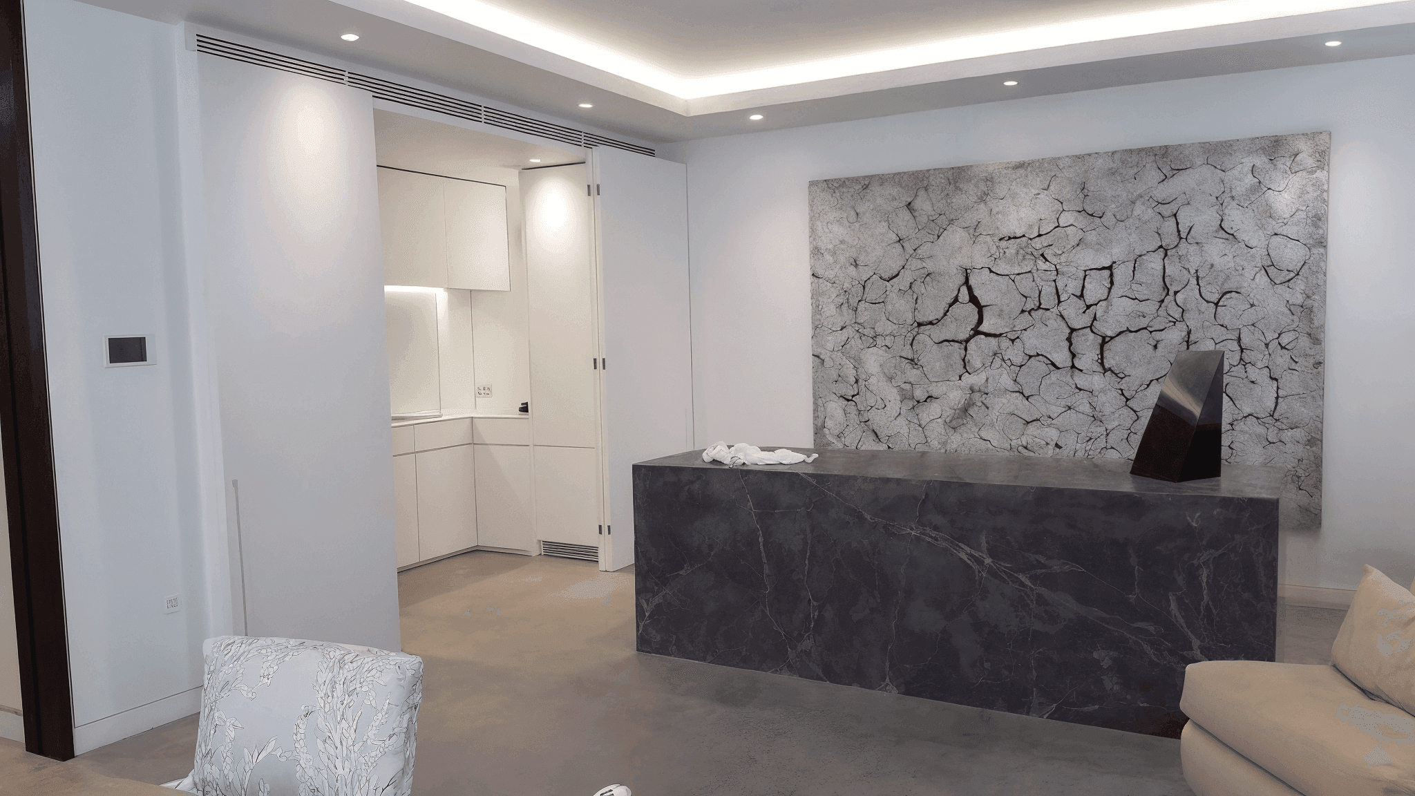 Luxury smart home entrance with automated access control system